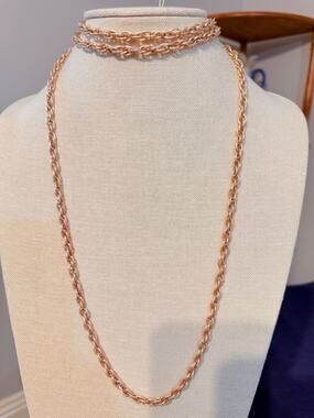 Vintage West Germany silver Tone Beaded Necklace 28”